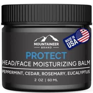 Mountaineer Brand All Natural Moisturizer and After Shave Balm for Men | Bald Head Care | Non-Greasy Scalp and Face Lotion | Refresing Natural Scent | Made in USA | 2oz