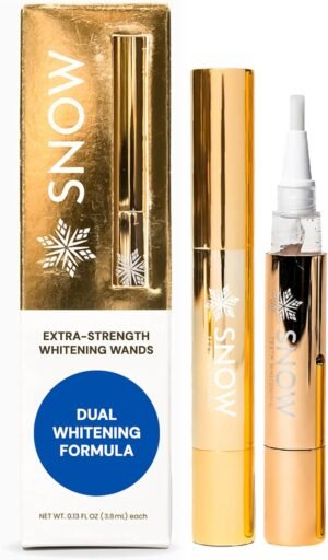 Snow Extra-Strength Teeth Whitening Serum – Oral Care Teeth Whitener Pen – Whitening Pen for Stain Removal & Whiter Teeth – Tooth Whitener with Potassium Nitrate and Hydroxyapatite – 2 Pack