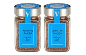 Kansas City Steak Rub- 6.6 oz. Jar (Pack of 2) – The ultimate brown sugar BBQ blend used by pitmasters and backyard cooks everywhere. Porks perfect pair.