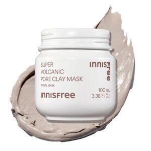 Innisfree Super Volcanic Clay Mask, Premium Korean Skincare with AHA and Natural Clusters for Deep Pore Detox, Gentle Exfoliation, Oil Control