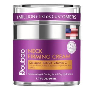 Advanced Neck Firming Cream – 3% Retinol & Hyaluronic Acid for Wrinkle Reduction, Lifting & Skin Tightening – Anti-Aging Moisturizer for Face, Neck & Décolleté – Deep Hydration, 1.7 FL OZ