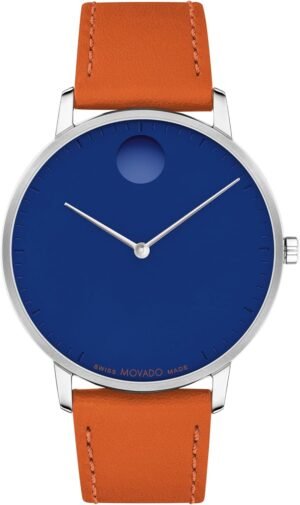 Movado Face Men’s Luxury Quartz Watch – Swiss Movement – Water Resistance 30 Meters (3ATM) – Elegant Timepiece – Gift for Him – 41mm