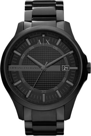 A|X Armani Exchange Men’s Watch with Three-Hand Analog Display and Date Window, Watch for Men with Stainless Steel or Leather Band