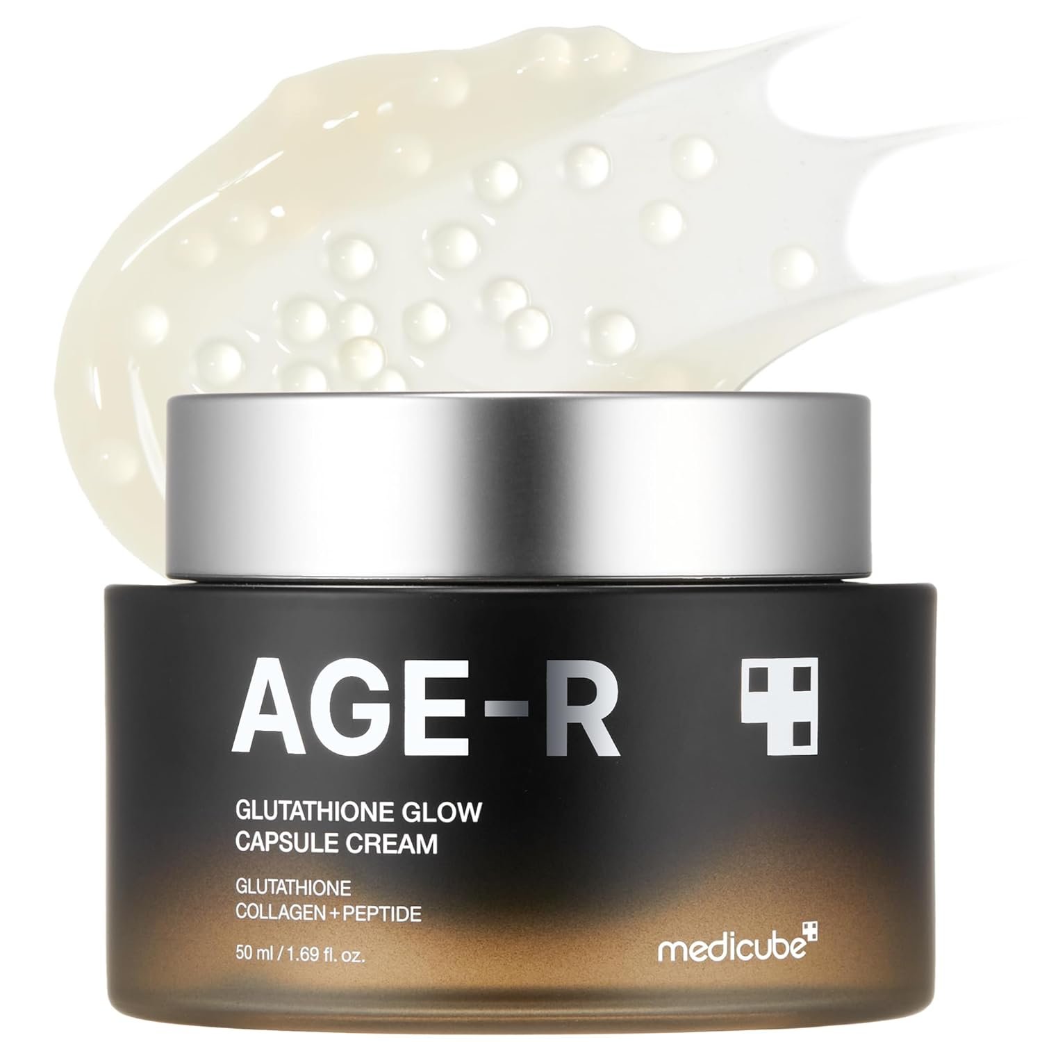 Medicube AGE-R Glutathione Glow Capsule Facial Cream - Instant Lifting Moisturizer - Collagen Peptide For Hydrating Glow - Improve Blemishes, Uneven Skin Tone - Korean Skin Care 1.69 fl.oz