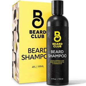 The Beard Club Original Premium Beard Shampoo – Natural & Nourishing Formula for Soft, Clean & Healthy Facial Hair – Gentle on Skin – Sulfate & Paraben Free – 4 fl oz