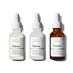 The Ordinary Most Loved Skincare Trio Set – Hyaluronic Acid 2% + B5, Niacinamide 10% + Zinc 1%, Caffeine Solution 5% – Hydrating, Brightening & Pore-Minimizing Serums – Vegan & Cruelty-Free