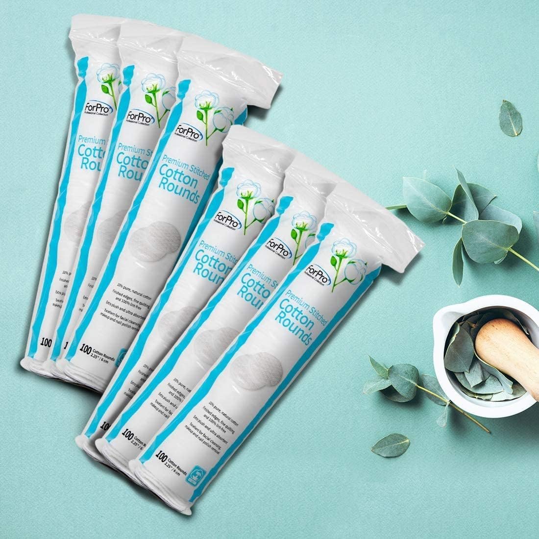 ForPro Premium Stitched Cotton Rounds (7200-Count), 100% Pure Cotton Pads for Removing Makeup, Nail Polish and Cleansing Face, Pack of 72-100 Cotton Rounds - Image 7