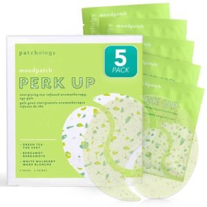 Patchology Perk Up Hydrating Under Eye Masks with Green Tea – Undereye Patches For Dark Circles and Puffy Eyes Care, Treatment & Moisturizer – Eye Bags, Puffiness & Wrinkle Reducer (5 Pairs)