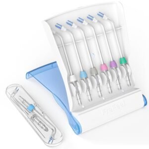 Replacement Heads for Waterpik, Replacement Picks for Water Pik Water Flosser (8 Plaque Chaser Tips + Storage Case + Travel Case Bundle)