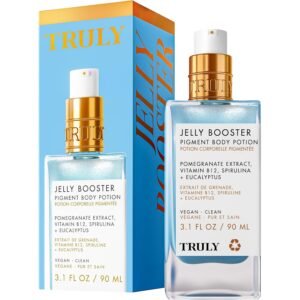 Truly Beauty Jelly Booster Pigment Treatment Body Potion Scar Treatment – Fast Absorbing Acne Scar for Face And Body – Scar Removal Ointment – Lightweight Scar Serum for Everyday Use 3.1 OZ