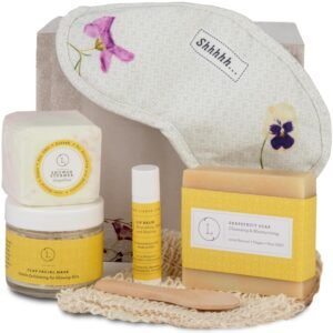 Lizush Luxury Spa Gifts for Women – 6 Piece Citrus Spa Gift Baskets for Women, Relaxation Birthday Gift Set, Handmade in the USA, Self Care Gift Sets For Wife, Mom, Co-Worker, Best Friend