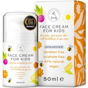 Award-Winning Kids Face Cream – Gentle & Calming Moisturizer with Natural Ingredients for Sensitive & All Skin Types – Fragrance-Free
