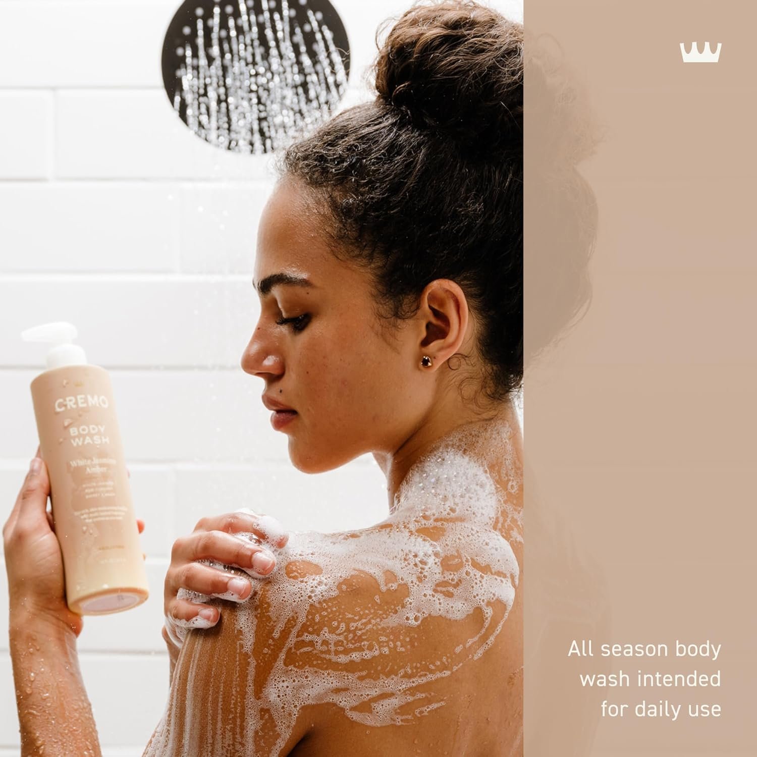 Cremo White Jasmine Amber Skin Moisturizing Body Wash for Women, Notes of White Jasmine, Red Currant, and Sweet Amber, 16 Fl Oz - Image 5