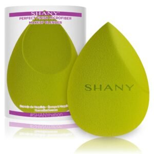 SHANY Perfect Finish Makeup Blender Sponge – Full Size Latex-Free Beauty Sponge Microfiber For Foundation, Beauty Details, and Blending – Green