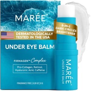 MAREE Under Eye Balm Stick Hydrating – Retinol Caffeine Under Eye Brightener Stick for Older Women – Collagen Under Eye Cream for Dark Circles & Wrinkles – Skin Care Treatment Moisturizer