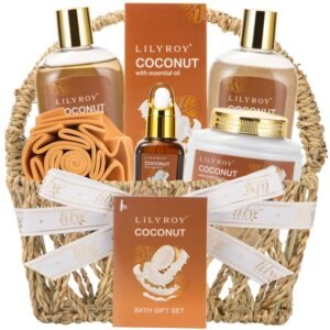 Mothers Day Gifts for Mom – 7Pcs Luxury Bath & Body Gift Basket Set for Women & Men, Perfect Gift with Bath Bomb | Christmas, Father’s Day, Birthday Gifts for Her & Him, All Occasion Holiday Present