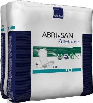 Abena San Premium Incontinence Pads, Light Absorbency, (Sizes 1 To 3A), Size 3A, 28 Count (Packaging May Vary)