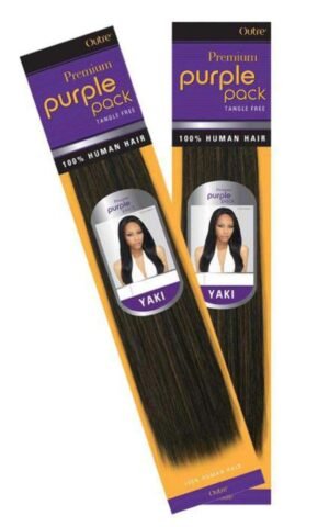 Outre Premium 100% Human Hair Weave PURPLE PACK YAKI 10″ (4)