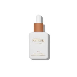 Agent Nateur – holi (sun) SPF 50 Dewy Tinted Skin Drops | Lightweight, Hydrating, Smooths Fine Lines & Wrinkles | Luxury, Non-Toxic Clean Skincare, Reef Friendly (Honey, 1 oz)