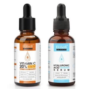 Anti Aging Vitamin C Serum Hyaluronic Acid Serum Set – with Hyaluronic Acid, Skin Care Set Boost Skin Collagen,Hydrate & Plump Skin, Anti Aging & Wrinkle Facial Serum