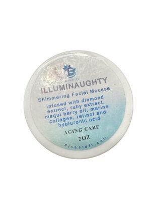Diva Stuff Illuminaughty Shimmering Facial Mousse With Diamond and Ruby Extracts, A Luxury Facial That is Light and Fluffy and Leaves a Slight Shimmer Behind, 2 ounce jar