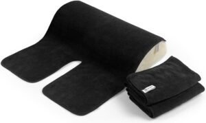 SkinPerfect Luxury Spa Facial Towel | for Esthetician, Cosmetologist, Massage Therapist | Microfiber Soft | Set of 3 – Black