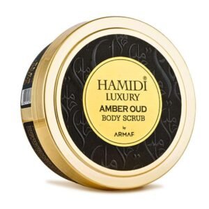Hamidi Luxury Amber Oud Body Scrub For Women 250ML (8.4 OZ) Exfoliating Body Scrub For Soft And Smooth Skin, Made With Naturally Derived Ingredients For Gentle, Effective And Radiant Skin Care