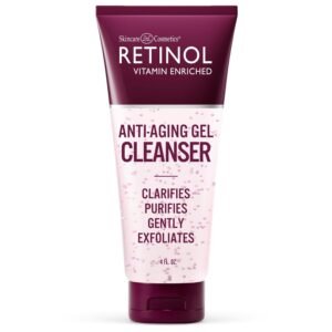 Retinol Anti-Aging Gel Cleanser – Gently Cleans Impurities From Pores & Exfoliates for Soft, Smooth Skin – Antioxidant-Rich Micro-Beads w/ Vitamin A & E Maximize Renewing Benefits Of Retinol