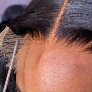 Myshinywigs Bleached Knots 5×5 Real HD Lace Closure Skinlike Straight Human Hair Closure Pre Plucked with Baby Hair Brazilian Virgin Thin Invisible 5×5 Lace Closure Serrated Edge 12 Inch Closure Only