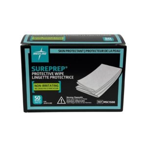 Medline SurePrep Skin Protective Barrier, Wipe – Premium Quality Medical Supplies for Skin Care and Protection, Pack of 50