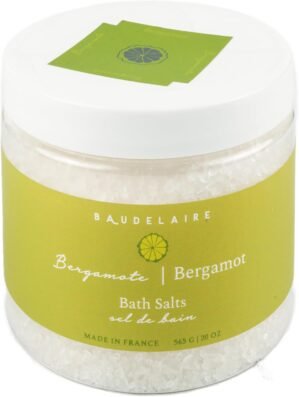 Provence Sante Relaxing Bath Salt – Luxury and Soothing Soak – Light Citrus Bergamot Scent – Made in France – 20 Oz