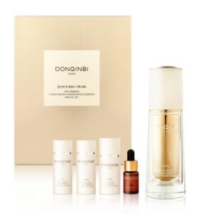 Donginbi Red Ginseng Power Repair Concentrated Essence(1.69 floz) Set – Korean Red Ginseng Essence with Collagen, Hydrating Toner, Firming Face Oil, Korean Skin Care Gifts for Women, Travel Kit