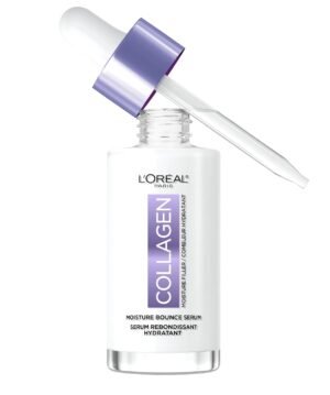 L’Oreal Paris Collagen Moisture Filler Moisture Bounce Face Serum, Glow Serum with Collagen, Glycerin, and Squalane for Bouncy, Radiant, Hydrated Skin
