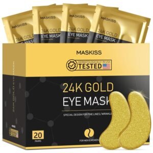 24k Gold Under Eye Patches (20 Pairs), eye mask, Collagen Skin Care Products, Eye Patches for Puffy Eyes, eye masks for dark circles and puffiness