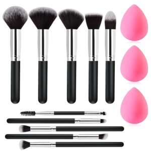 Makeup Brushes Set Gifts for Women: 13 Pcs Premium Kit with Foundation Concealer with Makeup Blush Sponge Professional Beauty Accessories Birthday Gifts Christmas Stocking Stuffers for Women Teens