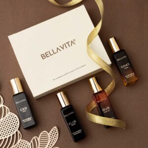 Bella.Vita Luxury Man Perfume Gift Set 4 x 20 ml for Men with KLUB, OUD, CEO, G.O.A.T Perfume | Woody, Citrusy Long Lasting EDP Fragrance Scent