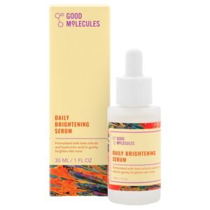Good Molecules Daily Brightening Serum – Hyaluronic Acid Serum with Beta Arbutin to Target Dark Spots – Brightening and Anti-Aging Skin Care for Face