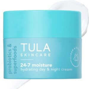 TULA Skin Care 24-7 Hydrating Day & Night Cream – Nourishing Moisturizer for Face, Maintain Skin Balance & Improve Skin Smoothness, Contains Watermelon & Apple Extract