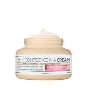IT Cosmetics Confidence in a Cream – Hydrating & Anti Aging Face Moisturizer, Visibly Reduces Fine Lines & Wrinkles, Up To 48H Hydration, Repairs Skin Barrier, Squalane & Ceramides, For All Skin Types