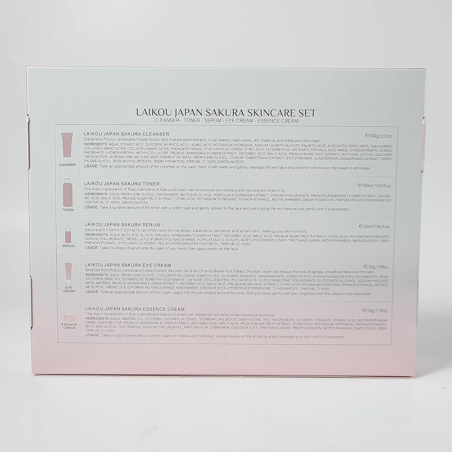 Skin Care Set, Skin Care Routine Kit for Women, Teen Face Care Kit Girls, Skincare Gift Set with Cleanser, Toner, Serum, Eye Cream, Face Cream 5pcs Mother's Day Christmas Birthday Daughter Wife - Image 10