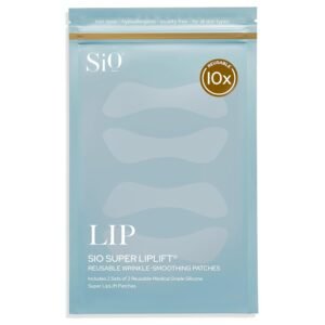 SiO Beauty Super LipLift – Wrinkle-Smoothing, Medical-Grade Silicone Patches for Fine Lines – Reusable Up to 10x – Cruelty-Free & Eco-Friendly Beauty Patches for Lips & Smiles – 1 Set (2 Patches)