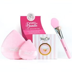 StansOut Ultimate Complexion Bundle: Liquid Foundation Brush, Makeup Brushes for Liquid, Cream, Stick Foundation – Flat, Round, Blender Brushes – 101 Contoured, 108 Straight – Long-Lasting