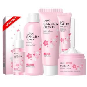 Skin Care Set, Skin Care Routine Kit for Women, Teen Face Care Kit Girls, Skincare Gift Set with Cleanser, Toner, Serum, Eye Cream, Face Cream 5pcs Mother’s Day Christmas Birthday Daughter Wife