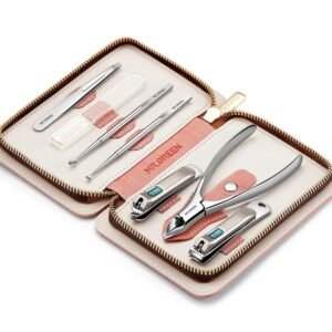 MR.GREEN 7in1 Manicure Sets Personal Care Tools Stainless Steel Professional Nail Clippers Pedicure Set Travel Case Kits (Mr-6020)