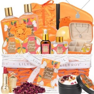 Mothers Day Gifts for Mom – 23-Piece Tropical Bath & Body Basket Set for Women, Spa Gift Basket with Shower Gel, Bath Bomb | Christmas Valentine’s Birthday Gift All Occasion Holiday Gift Idea for Her