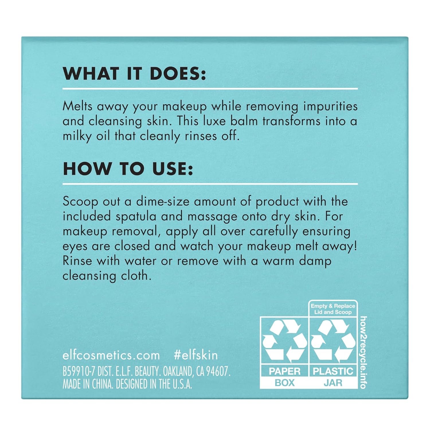 e.l.f. SKIN Holy Hydration! Makeup Melting Cleansing Balm, Face Cleanser & Makeup Remover, Infused with Hyaluronic Acid to Hydrate Skin - Image 5