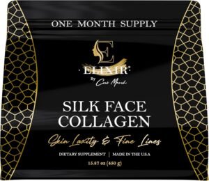 Silk Face Collagen–Silk Collagen for Face and Neck | Sericin-Activated Ultra Low Molecular Weight Collagen–Supports Skin Elasticity and Smooth Appearance–14g Protein–15.87 oz (450g)–Cocó March