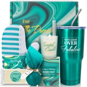 Bath Sets for Women Gift BODY & EARTH Gift Baskets for Women 8pcs Womens Christmas Gifts for Tumbler with Straw Birthday Gifts Mothers Day Gifts for Mom