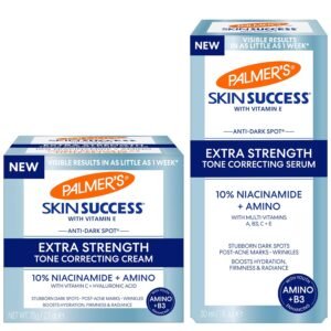 Palmer’s Skin Success Skin Care Set, Extra Strength Tone Correcting Serum & Cream (Pack of 2) Niacinamide & Amino Acids for a More Radiant Complexion, Dark Spot Corrector for Discoloration & Age Spots