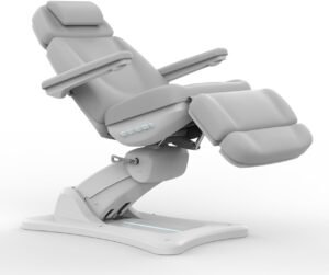 GreenLife 4 Motor Luxury Electric Facial Chair Facial Bed Table Spa Salon Beauty Bed Equipment Electric Professional Medical Spa Care Beauty Bed Adjustment – 2246BN (Light Grey)